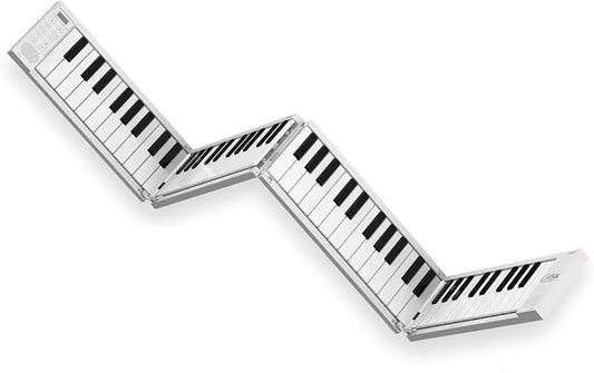 Bärbart klaviatur med 88 tangenter och notetiketter för pianoklaviatur