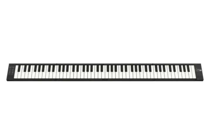 Bärbart klaviatur med 88 tangenter och notetiketter för pianoklaviatur
